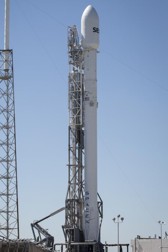 Американская ракета-носитель `Falcon 9`. Масса топлива - 296 тонн, масса выводимого на низкую орбиту груза - 13 тонн. Американская ракета-носитель `Falcon 9`. Масса топлива - 296 тонн, масса выводимого на низкую орбиту груза - 13 тонн.